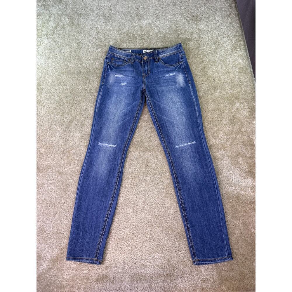 Dollhouse Jeans Women's Skinny Fit Size 7 Blue Denim Dark Wash 30x29 C328